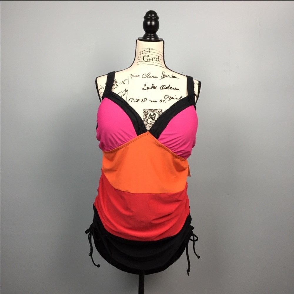 Lane Bryant Side Ruched Bathing Suit Top Tankini